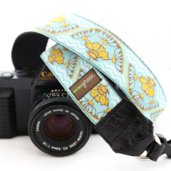 santa fe blue Designer camera strap