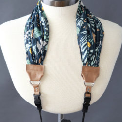 maya floral scarf camera strap